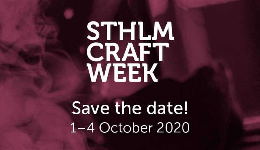 Stockholm Craft Week 2020 save the date